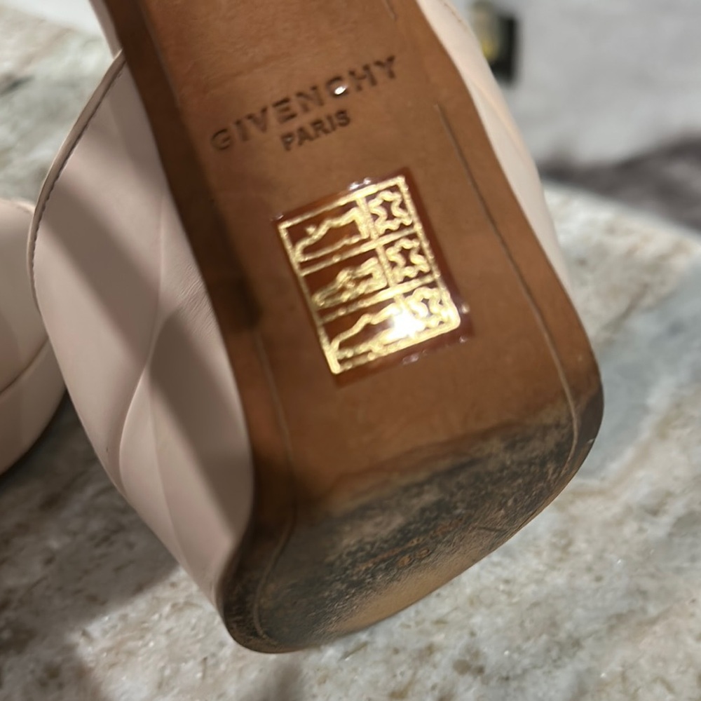 Authentic Givenchy Elegant Cream Ankle Strap Heels - image 6